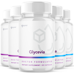 Glycevia Pills Advanced Blood Health Support (5 Pack - 300 Capsules)
