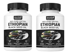 (2 Pack) Ethiopian Black Seed Oil Softgels |4.64% Thymoquinone |Gluten-Free, 120 capsules