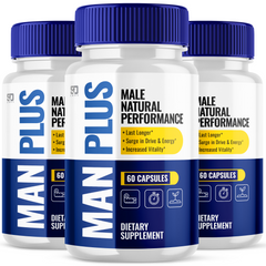 Man Plus Boosts Energy, Vitality and Male Natural Performance (3 Pack - 180 Capsules)