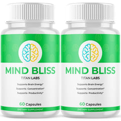 (2 Pack) Mind Bliss Pills - Brain Health & Cognitive Support Supplement 120 Capsules