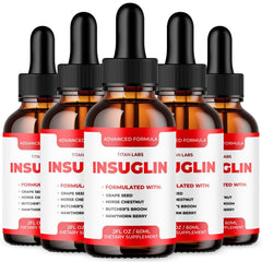 (5 Pack) Insuglin Drops Advanced Blood Support Supplement Insu Glin 150 Servings