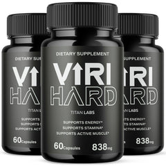 (3 Pack) Viri Hard Advanced Male Health Support Supplement ViriHard 180 Capsules
