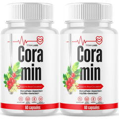 (2 Pack) Coramin Pills Advanced Blood Support Supplement Cora Min 120 Capsules