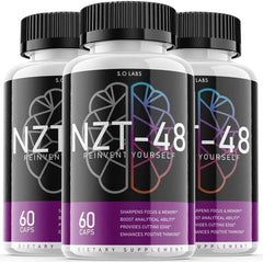 NZT-48 Brain Booster, NZT-48 Limitless Focus (3 Pack-180 Capsules)