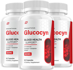 Glucocyn Supplement Pills (3 Pack-180 Capsules)