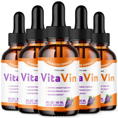(5 Pack) Vita Vin Male Support Drops Advanced VitaVin Supplement 150 Servings