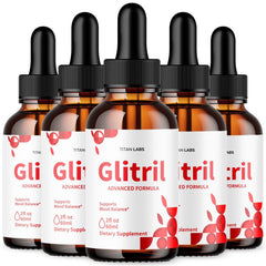 (5 Pack) Glitril Drops Advanced Blood Support Supplement Gli Tril 150 Servings