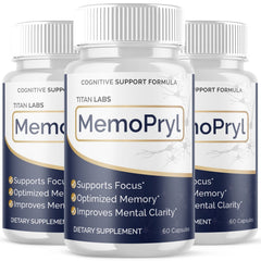 (3 Pack) MemoPryl All Natural Brain Supplement Memo Pryl 180 Capsules