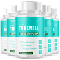 (5 Pack) Truewell Natural Super Nerve Supplement True Well 300 Capsule