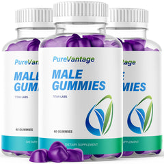 (3 Pack) Pure Vantage ACV Gummys Male Health Support Supplement 180 Gummies