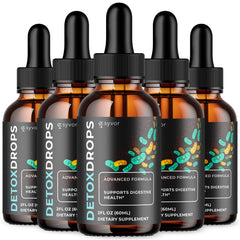 (5 Pack) Detox Drops Advanced Health & Fitness Support Supplement 150 Servings