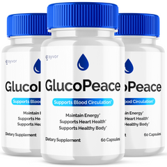 GlucoPeace Blood Support Gluco Peace Glycogen Supplement (3 Pack - 180 Capsules)