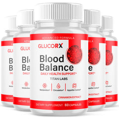 (5 Pack) GlucoRX Advanced Blood Health Support Supplement Gluco RX 300 Capsules