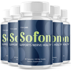 (5 Pack) Sofon All Natural Super Nerve Support Supplement 300 Capsules