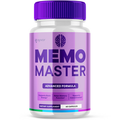 Memo Master Nootropic All Natural Formula Brain Supplement 60 Capsules