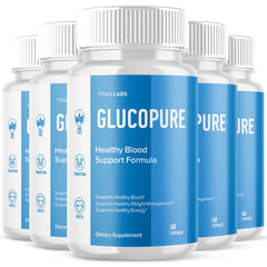 (5 Pack) Glucopure Advanced Blood Health Support Supplement Gluco Pure 300 Caps
