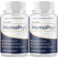 (2 Pack) MemoPryl All Natural Brain Supplement Memo Pryl 120 Capsules