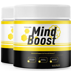 (2 Pack) Mind Boost Powder Natural Brain Support Supplement MindBoost 60 Serves