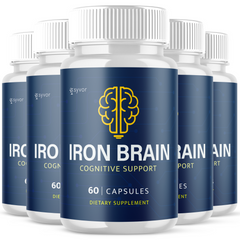 Iron Brain All Natural Formula Brain Supplement (5 Pack - 300 Capsules)