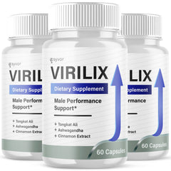(3 Pack) Virilix Male Support Supplement Advanced Formula Viri Lix 180 Capsules