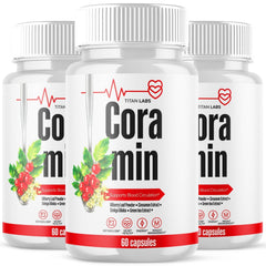 (3 Pack) Coramin Pills Advanced Blood Support Supplement Cora Min 180 Capsules