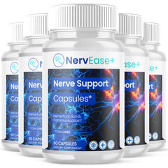 (5 Pack) Nervease Nerve Support Supplement Nerve Ease+ 300 Capsules