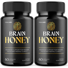 (2 Pack) Brain Honey Natural Brain Supplement Brain Honey 120 Capsules