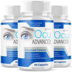 (3 Pack) Ocu Advanced Support Supplement for Healthy Eye & Vision 180 Capsules