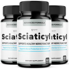 Sciaticyl All Natural Super Nerve Supplement Pills (3 Pack - 180 Capsules)