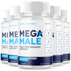 Mega Male Advanced Pills MegaMale Supplement (5 Pack - 300 Capsules)