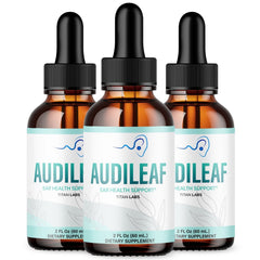 (3 Pack) Audileaf Ear Health Support Drops Natural Audi Leaf Vitamin 90 Servings
