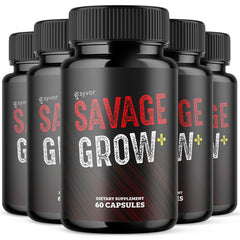 (5 Pack) Savage Grow Advanced Male Support Pills SavageGrow Vitamin 300 Capsules