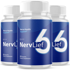 (3 Pack) Nerv Lief 6 Formula Natural NervLief6 Supplement 180 Capsules