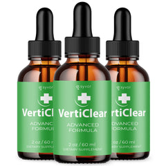 (3 Pack) VertiClear Ear Drops Natural Verti Clear Hearing Supplement 90 Serves
