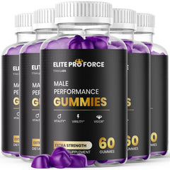 (5 Pack) Elite Pro Force Gummy Male Support Supplement EliteProForce 300 Gummies
