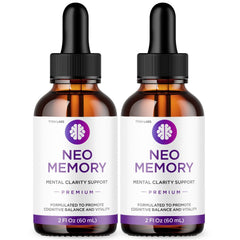 (2 Pack) Neo Memory Brain Health Support Drops NeoMemory 120 Servings