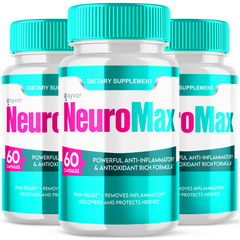 NeuroMax Nootropic Pills Natural Formula Brain Supplement (3 Pack-180 Capsules)