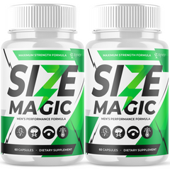 (2 Pack) Size Magic for Men Advanced Max Formula Vitamin Supplement 120 Capsules