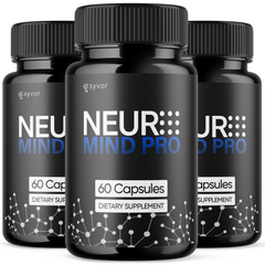 (3 Pack) Neuro Mind Pro Nootropic Natural Brain Formula Supplement 180 Capsules