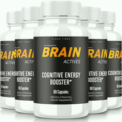 (5 Pack) Brain Actives Cognitive Brain Booster Suplement 300 Capsules - ARMOLEY