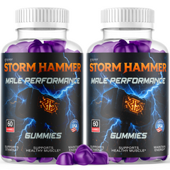 (2 Pack) Storm Hammer Male Gummys Advanced StormHammer Max Vitamin 120 Gummies