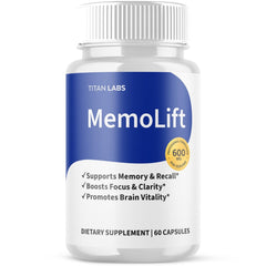 (1 Pack) MemoLift Pills - Brain Health & Cognitive Support Supplement 60 Capsules