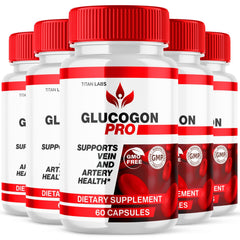 (5 Pack) Glucogon Pro Advanced Blood Support Supplement GlucogonPro 300 Capsules