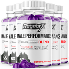 (5 Pack) RagnarX Male Gummys Advanced Formula Ragnar X Max Vitamin 300 Gummies