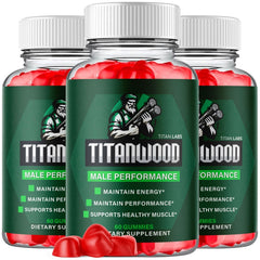 (3 Pack) Titanwood Gummy Advanced Male Support Supplement Titan Wood 180 Gummies