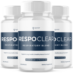 (3 Pack) RespoClear Pills Advanced lungs Health Support Respo Clear 180 Capsules