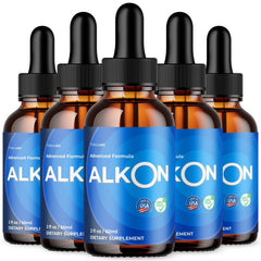 (5 Pack) Alkon Drops Advanced Health & Fitness Formula Alk On Vitamin 150 Serves