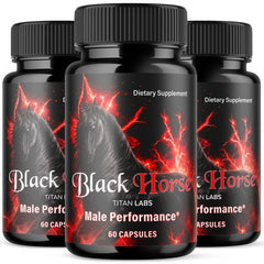 (3 Pack) Black Horse Advanced Male Health Support Supplement BlackHorse 180 Capsules