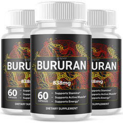 (3 Pack) Bururan Male Support Supplement Advanced Formula Buru Ran 180 Capsules