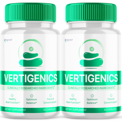 Vertigenics Advanced Formula Brain Health Support (2 Pack-120 Capsules)